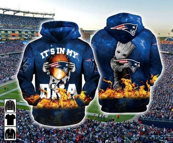 New England Patriots 3D All Over Print Hoodie & Zip Hoodie
