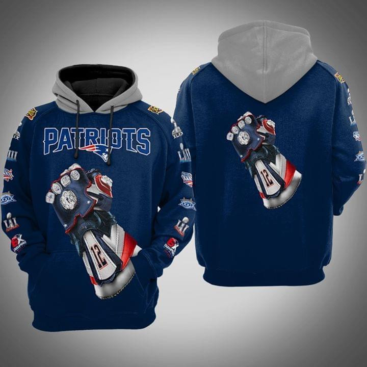 New England Patriots 3D All Over Print Hoodie & Zip Hoodie