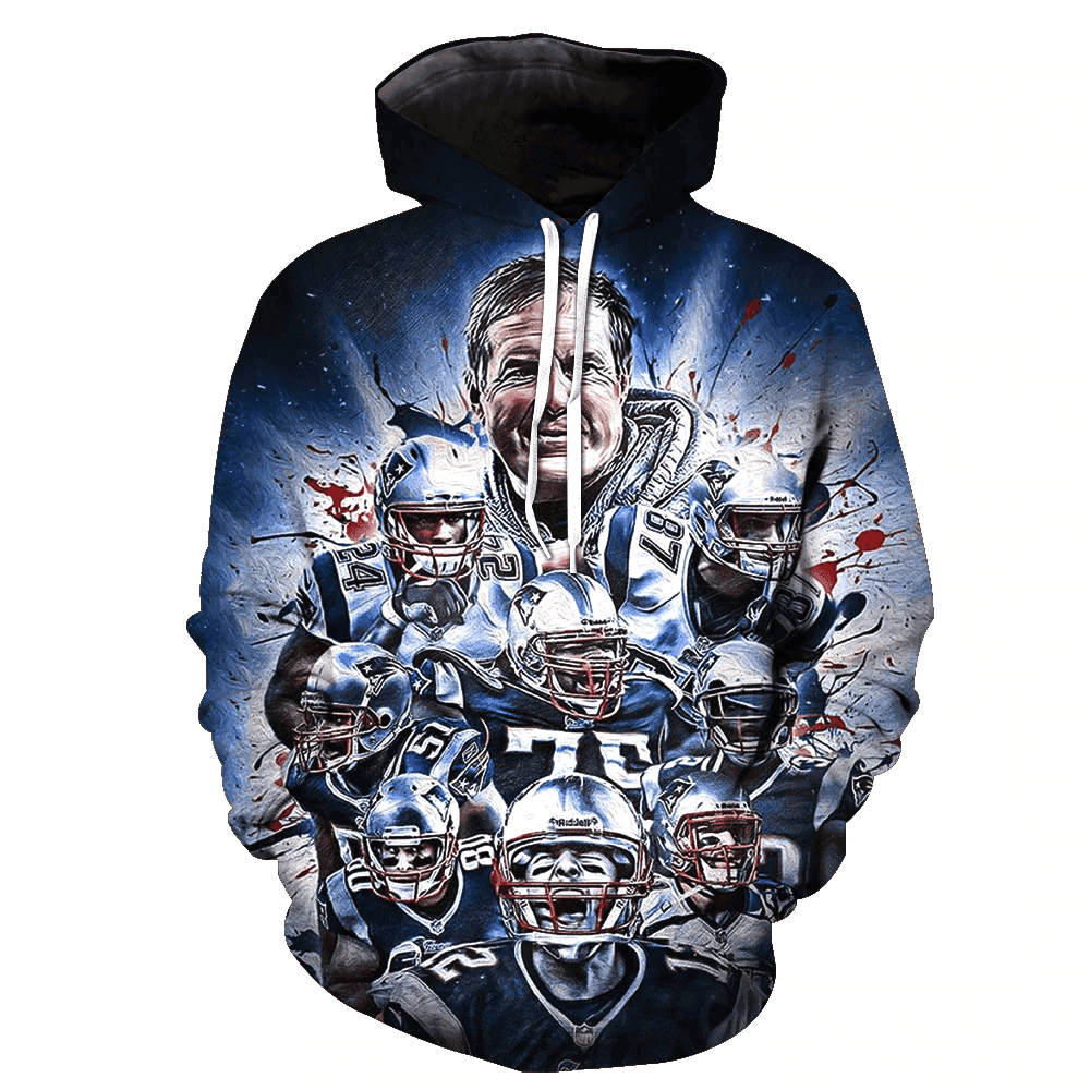 New England Patriots 3D All Over Print Hoodie & Zip Hoodie
