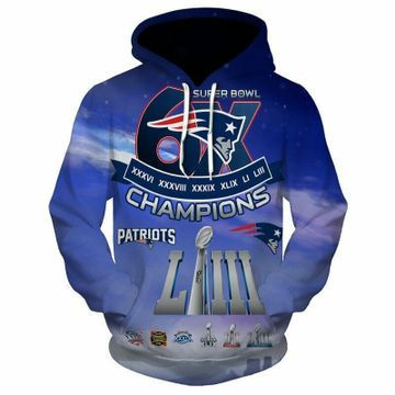 New England Patriots 3D All Over Print Hoodie & Zip Hoodie