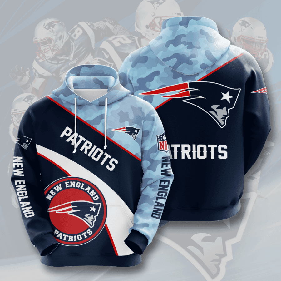 New England Patriots 3D All Over Print Hoodie & Zip Hoodie