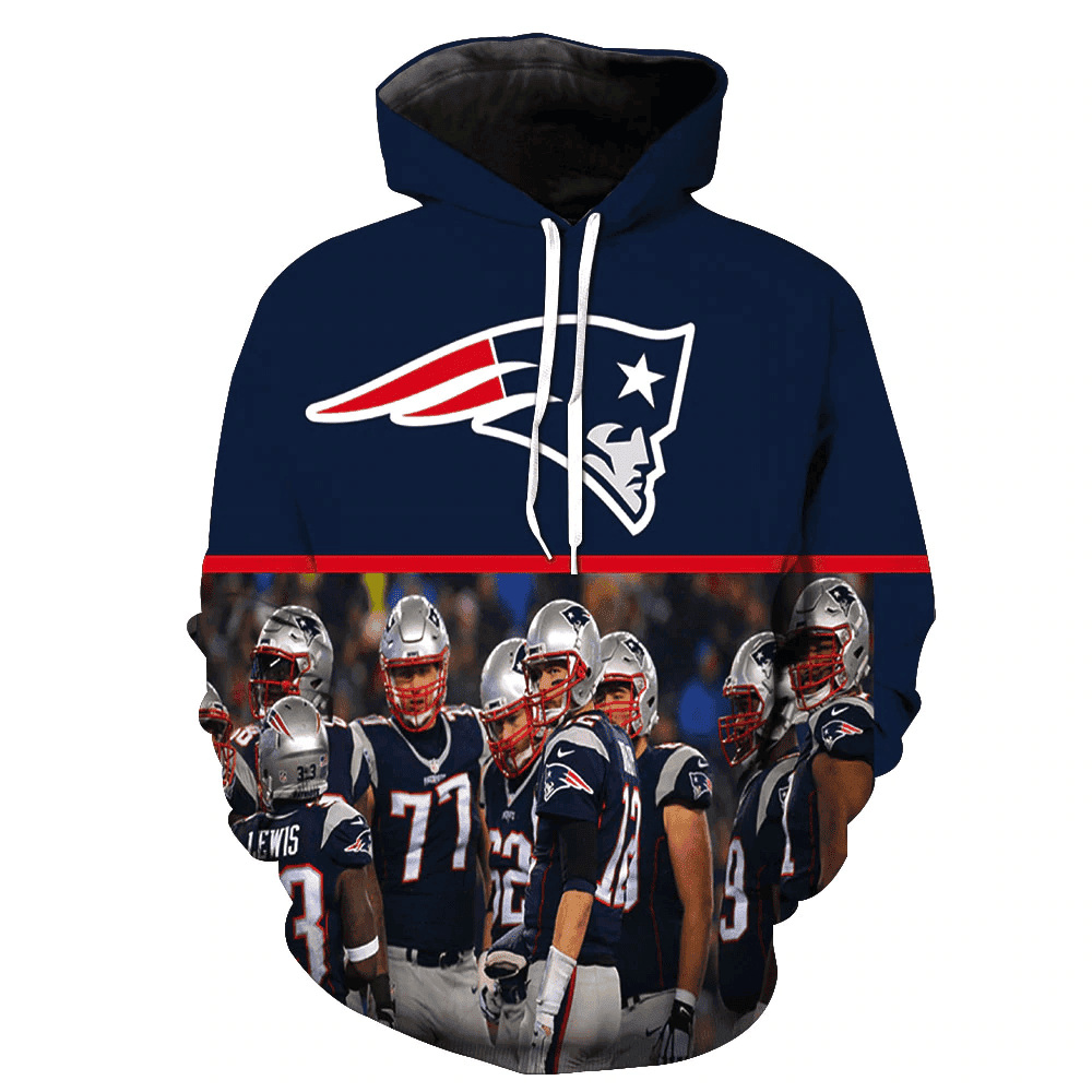 New England Patriots 3D All Over Print Hoodie & Zip Hoodie