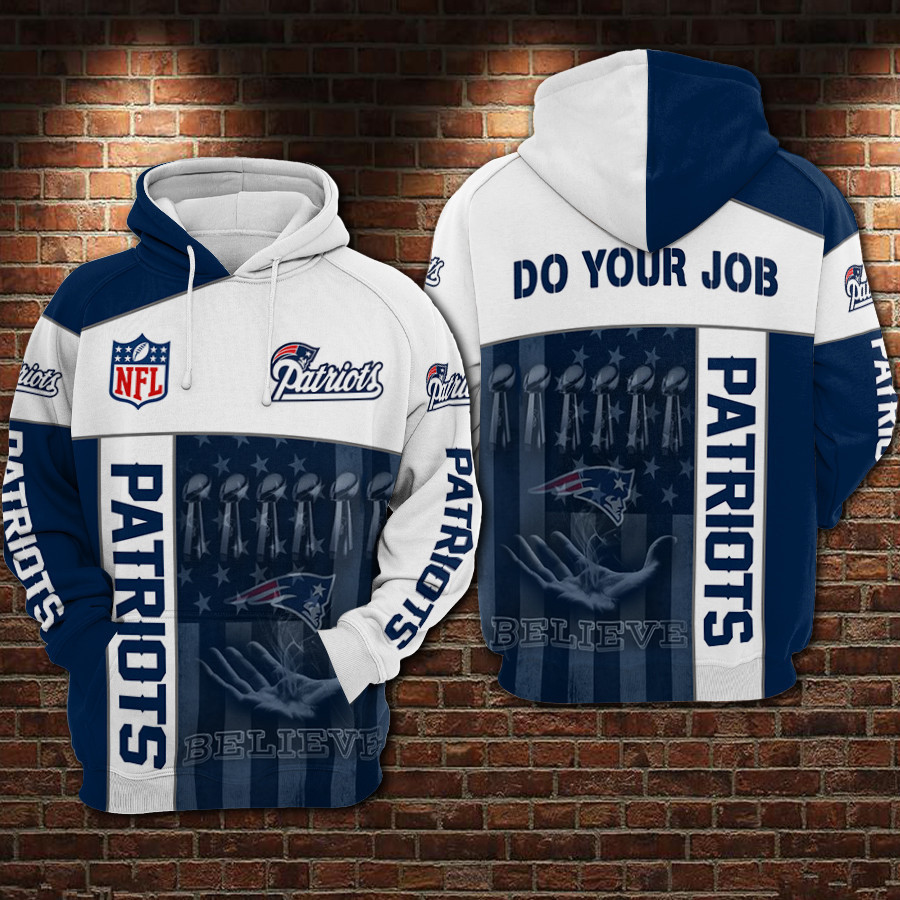 New England Patriots 3D All Over Print Hoodie & Zip Hoodie