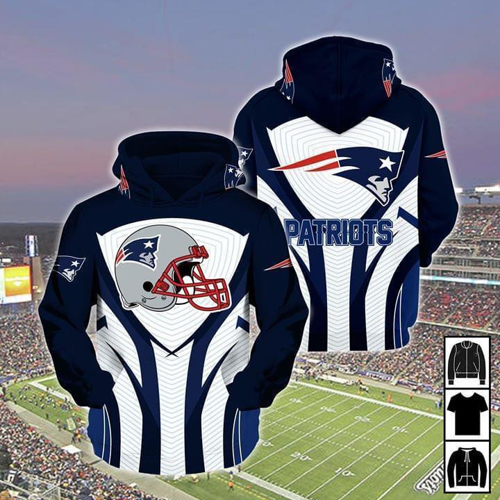 New England Patriots 3D All Over Print Hoodie & Zip Hoodie