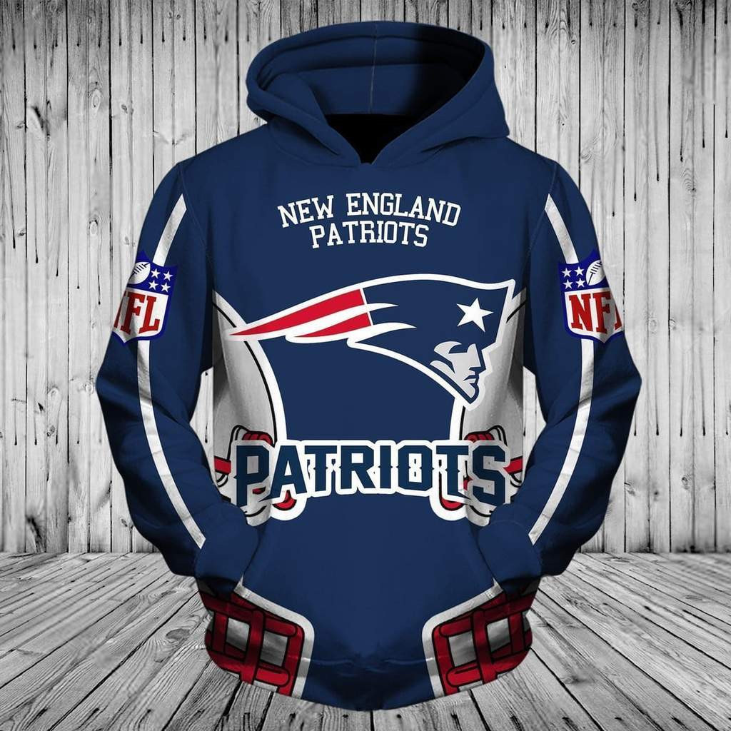 New England Patriots 3D All Over Print Hoodie & Zip Hoodie