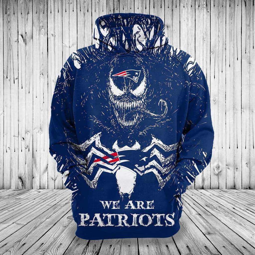 New England Patriots 3D All Over Print Hoodie & Zip Hoodie