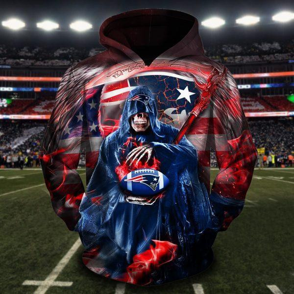 New England Patriots 3D All Over Print Hoodie & Zip Hoodie