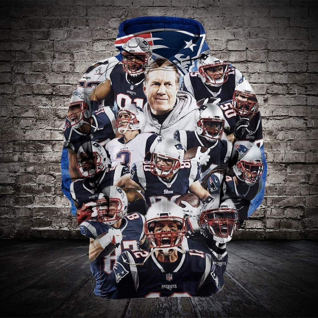 New England Patriots 3D All Over Print Hoodie & Zip Hoodie