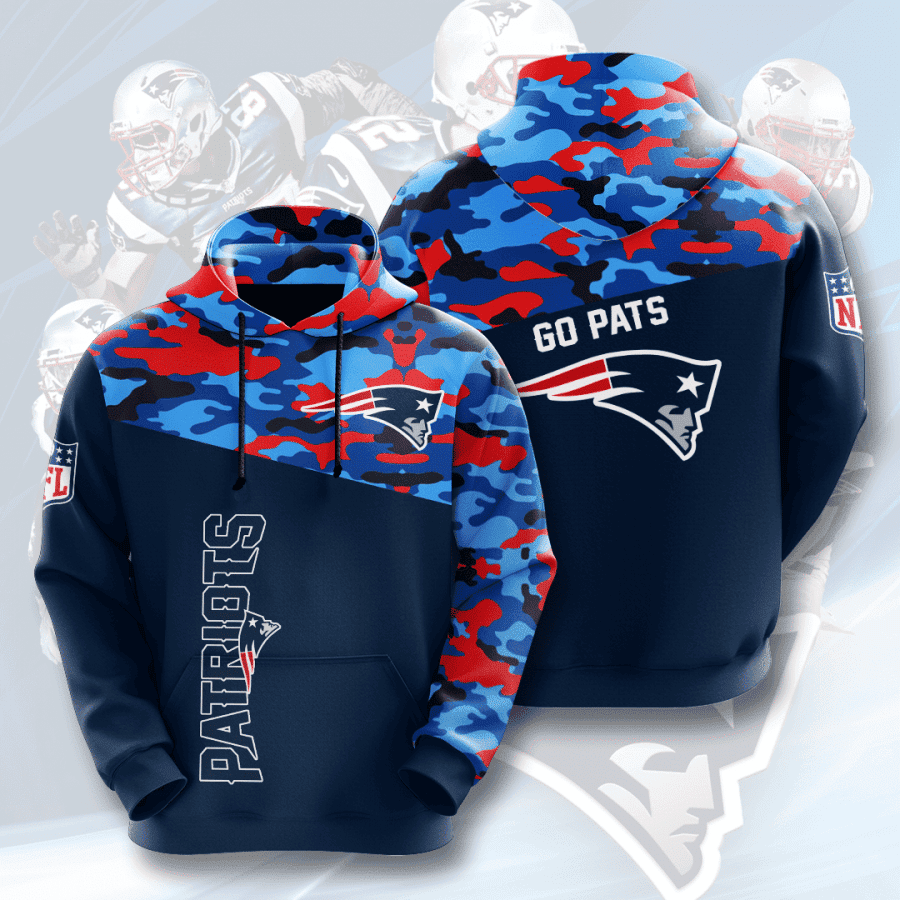 New England Patriots 3D All Over Print Hoodie & Zip Hoodie