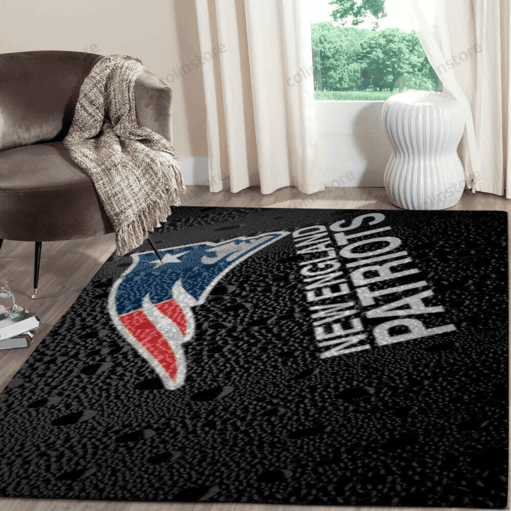 New England Patriots 3D Rectangle Area Rug – Full Print Carpet For Living Room & Bedroom Home Decor