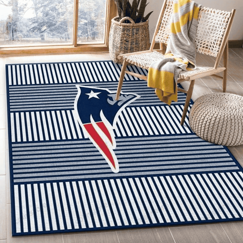 New England Patriots 7 3D Rectangle Area Rug – Full Print Carpet For Living Room & Bedroom Home Decor