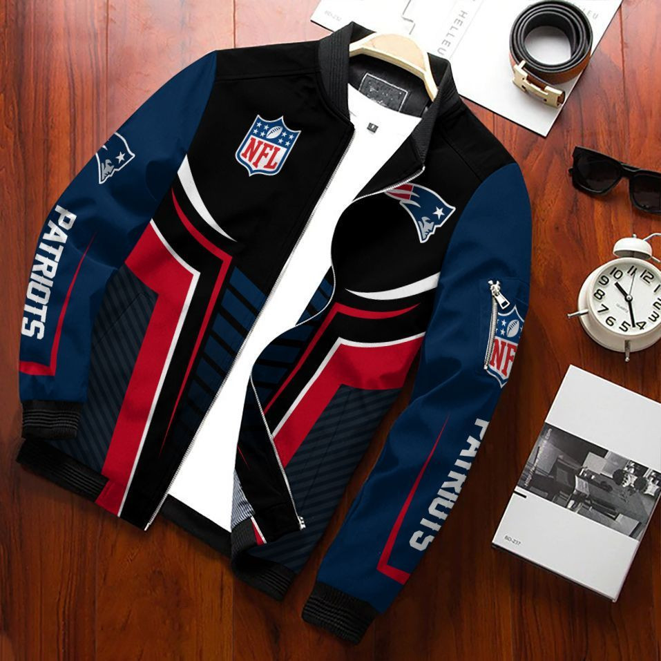 New England Patriots Bomber Jacket | NFL Team Jacket for Men & Women | Football Fan Gift