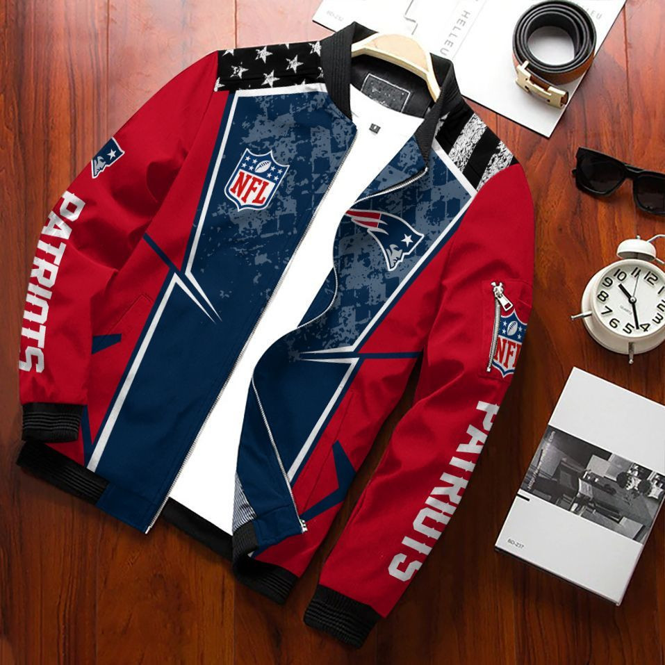 New England Patriots Bomber Jacket | NFL Team Jacket for Men & Women | Football Fan Gift