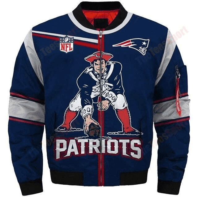 New England Patriots Bomber Jacket | NFL Team Jacket for Men & Women | Football Fan Gift