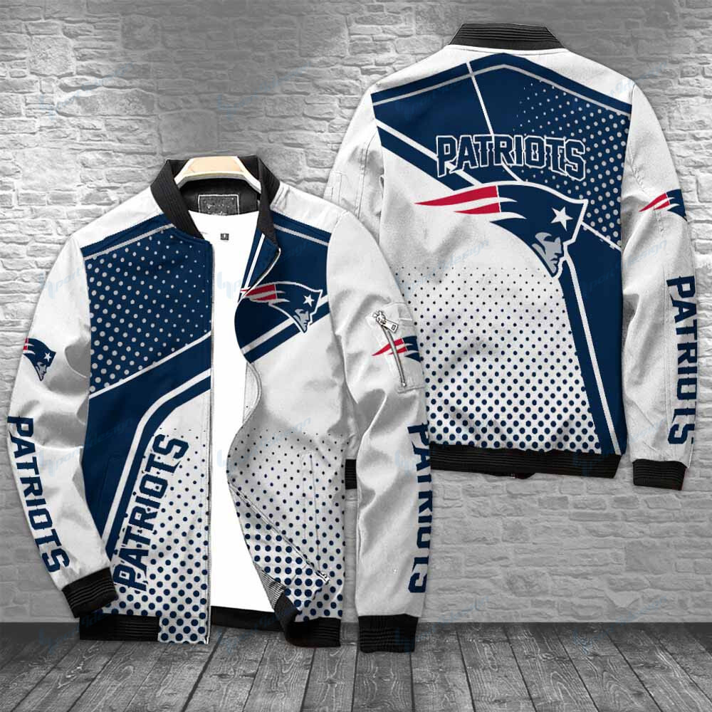 New England Patriots Bomber Jacket | NFL Team Jacket for Men & Women | Football Fan Gift