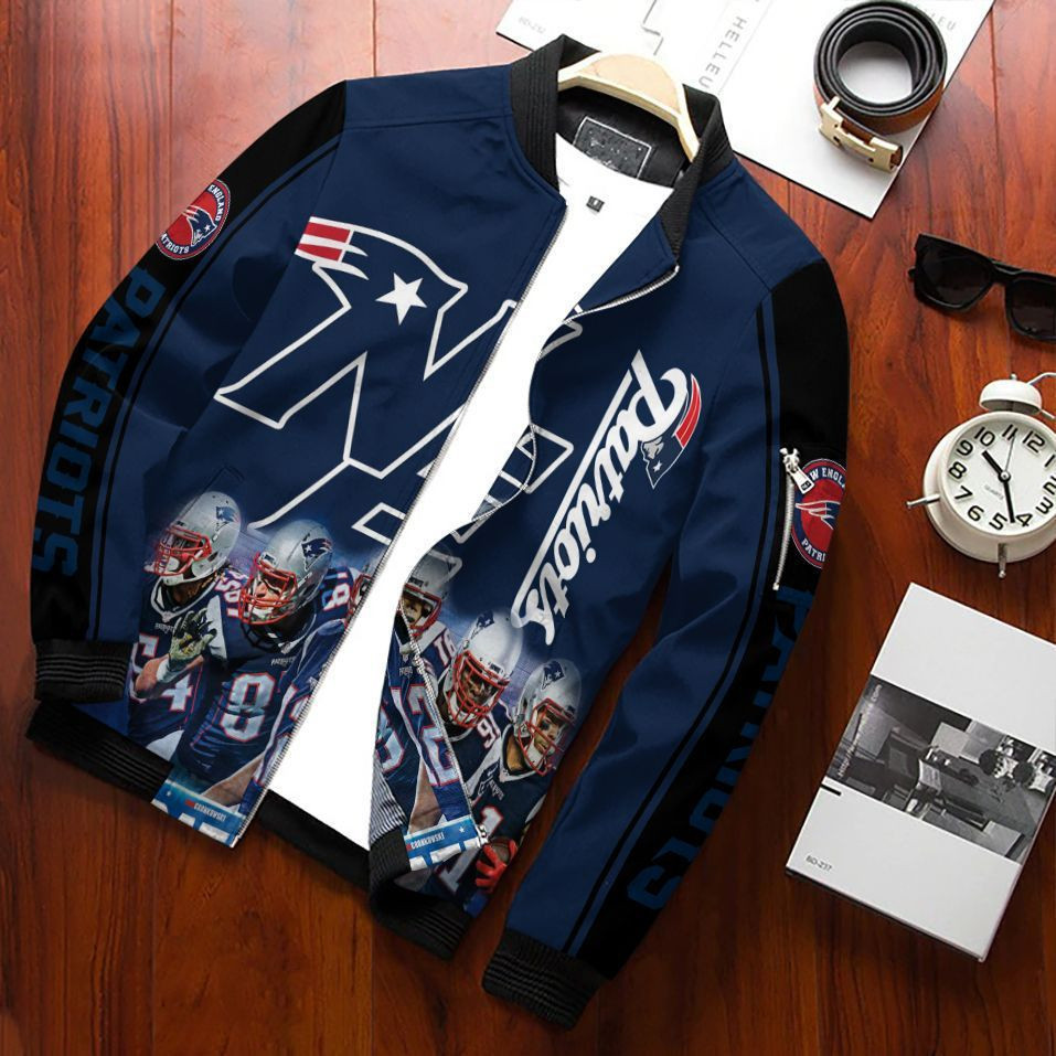 New England Patriots Bomber Jacket | NFL Team Jacket for Men & Women | Football Fan Gift