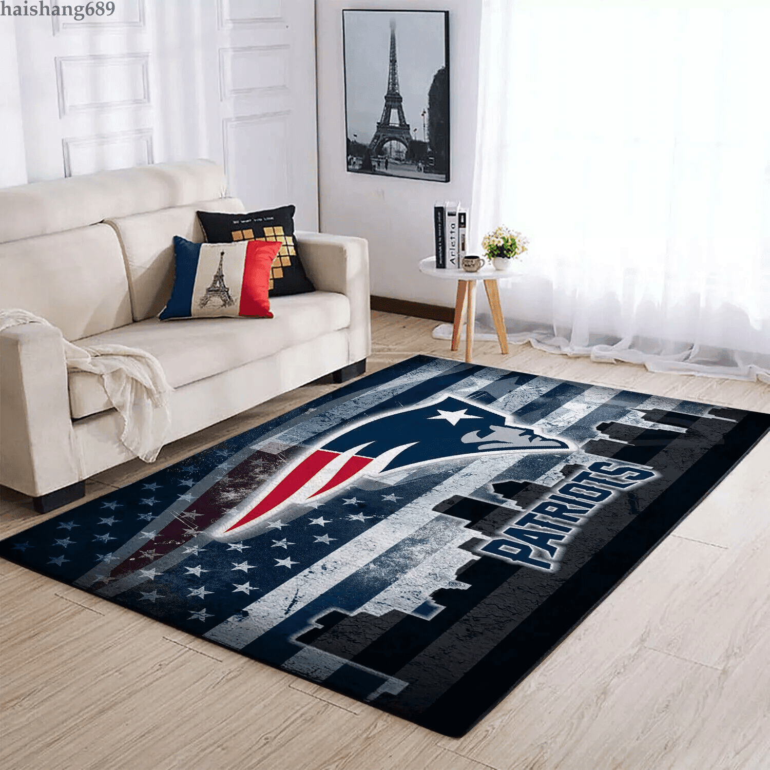 New England Patriots Carpet Anti-skid Rectangle Area Rug – Full Print Carpet For Living Room & Bedroom Home Decor