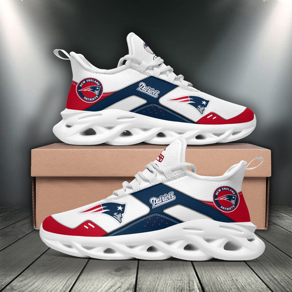 New England Patriots Max Soul Shoes Sneakers for Men And Women – NFL Football Fan Shoes, Team Sneakers