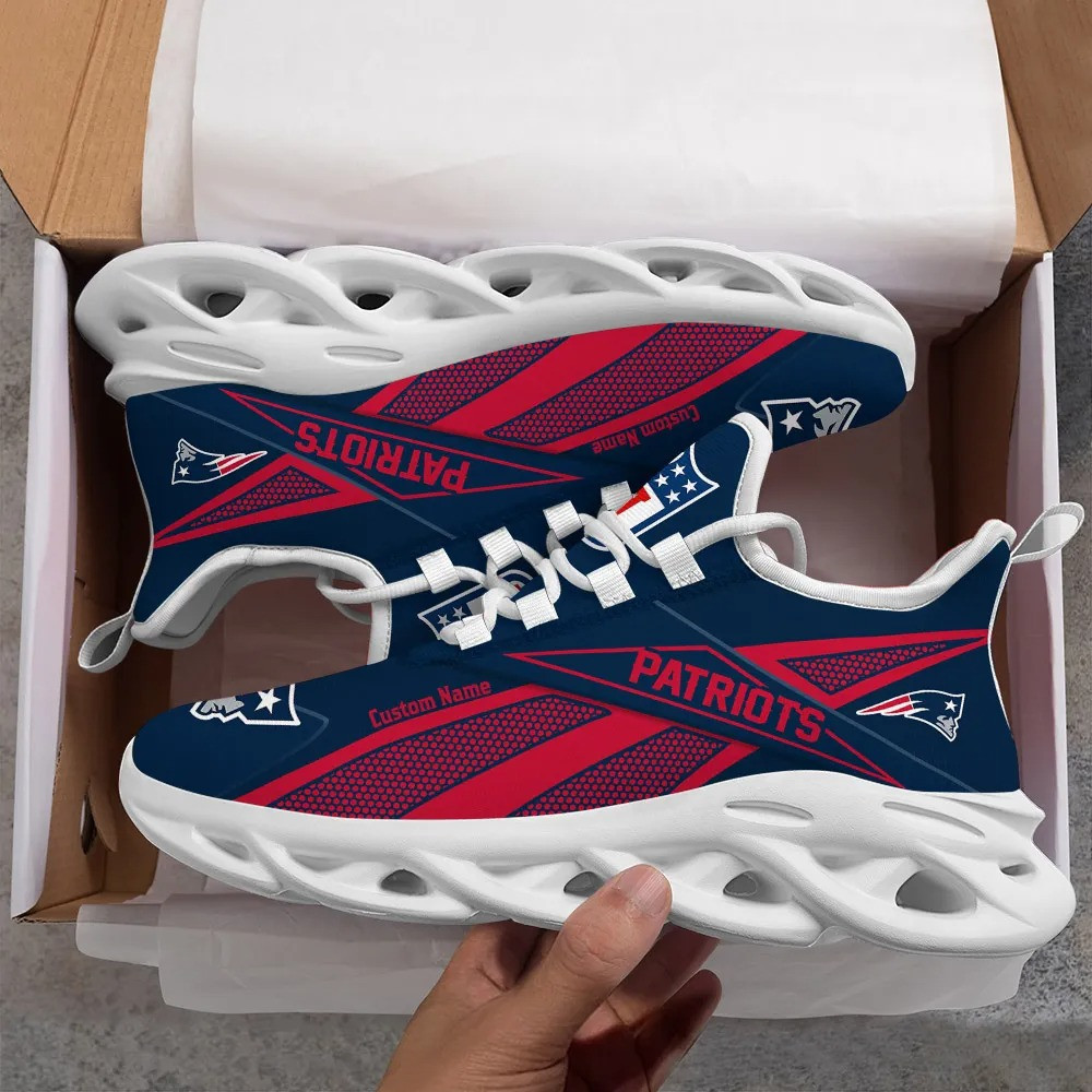 New England Patriots Max Soul Shoes Sneakers for Men And Women – NFL Football Fan Shoes, Team Sneakers