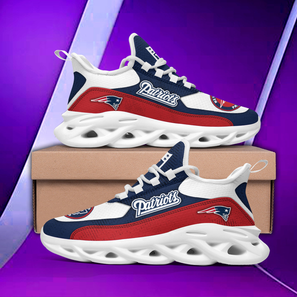 New England Patriots Max Soul Shoes Sneakers for Men And Women – NFL Football Fan Shoes, Team Sneakers