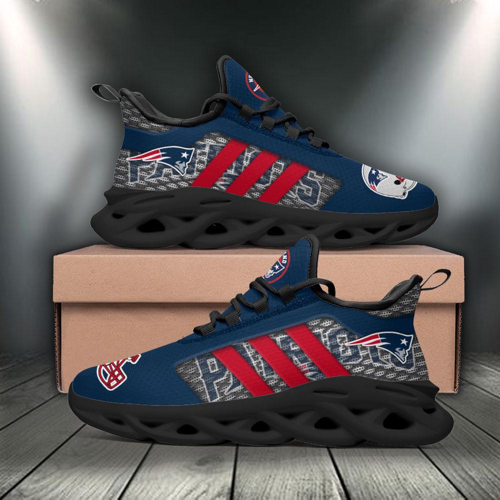 New England Patriots Max Soul ShoesSneakers for Men And Women – NFL Football Fan Shoes, Team Sneakers
