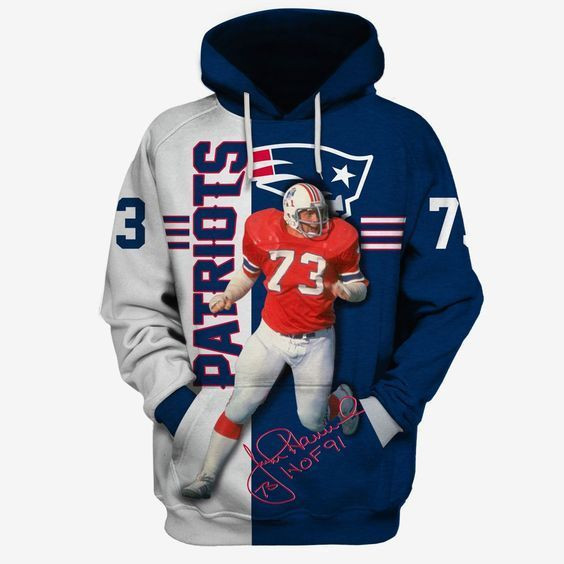 New England Patriots Ncaa Football John Hannah 3D All Over Print Hoodie & Zip Hoodie