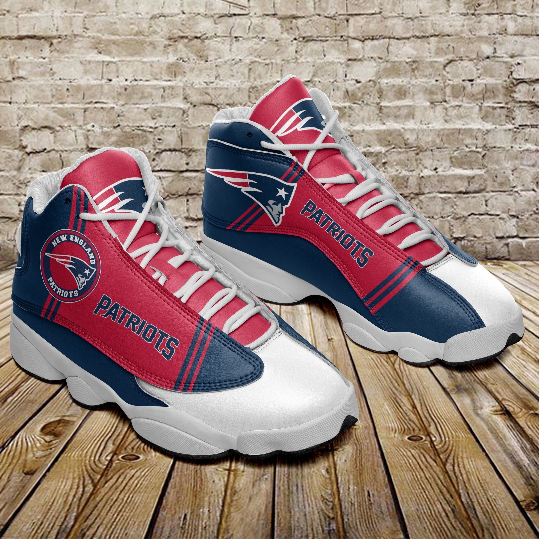 New England Patriots NFL JD13 Sneakers Shoes for Men & Women | Custom Fan Gift