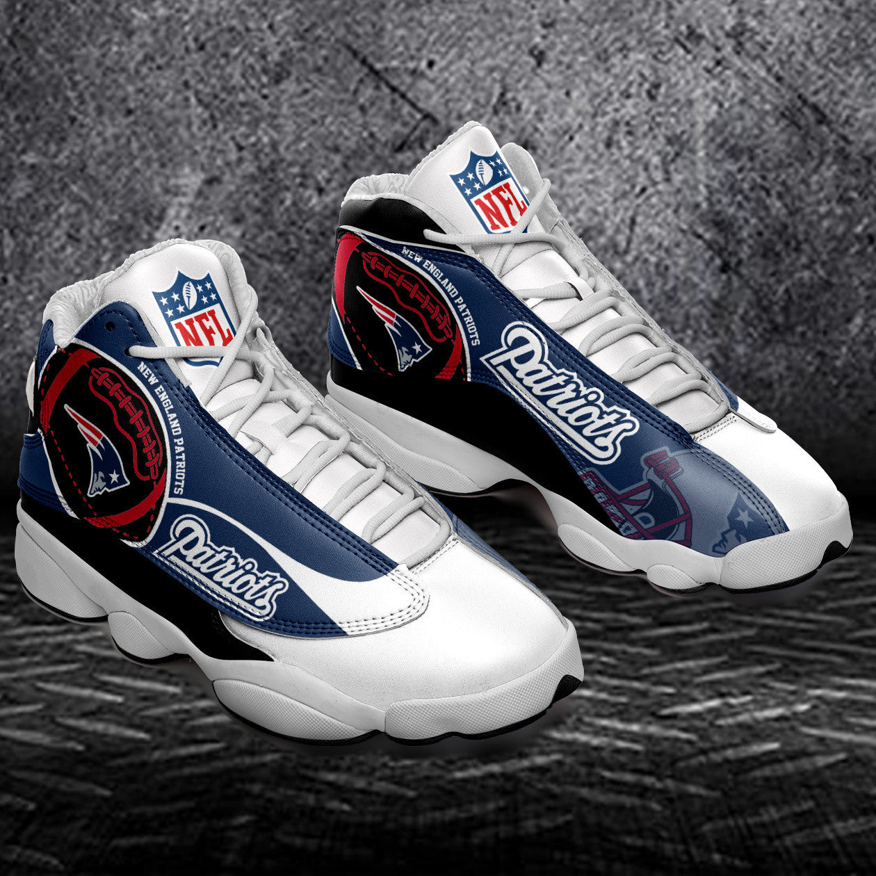 New England Patriots NFL JD13 Sneakers Shoes for Men & Women | Custom Fan Gift