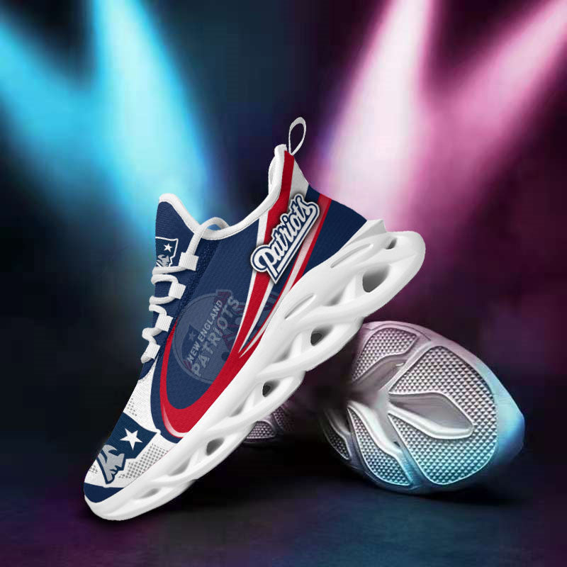 New England Patriots NFL Max Soul Shoes Sneakers for Men And Women – NFL Football Fan Shoes, Team Sneakers