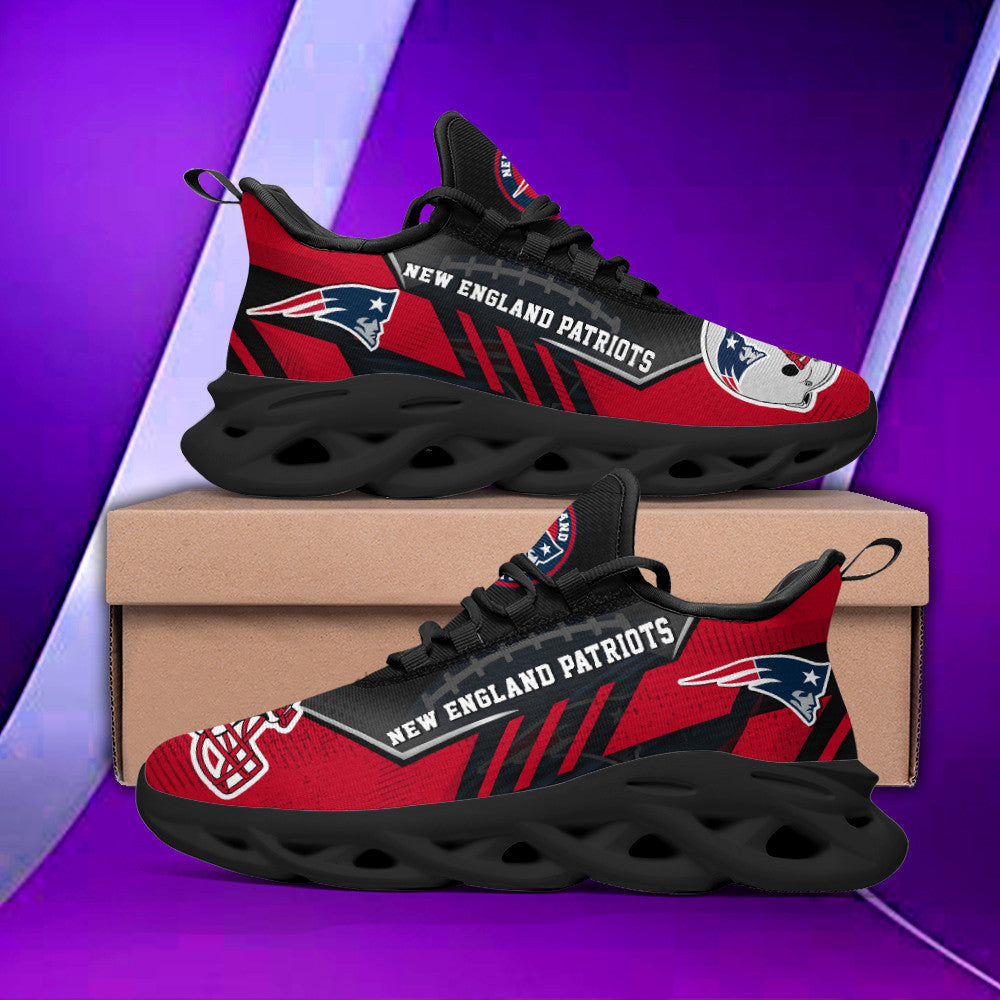 New England Patriots NFL Max Soul Shoes Sneakers for Men And Women – NFL Football Fan Shoes, Team Sneakers
