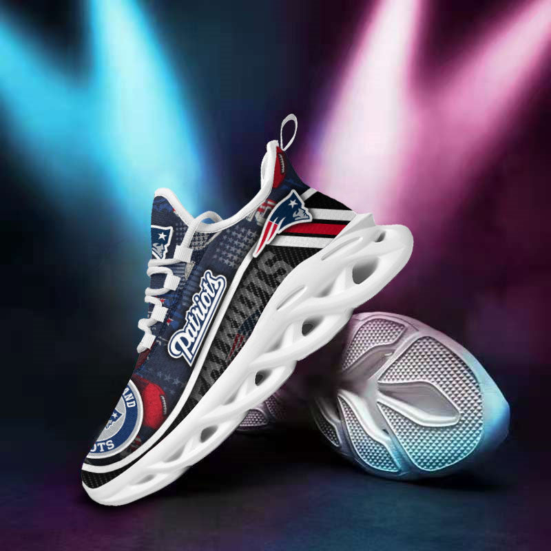 New England Patriots NFL Max Soul Shoes Sneakers for Men And Women – NFL Football Fan Shoes, Team Sneakers