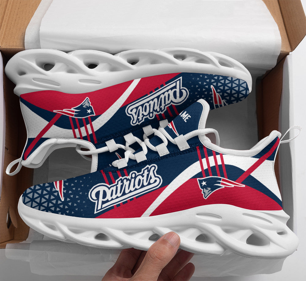 New England Patriots NFL Max Soul Shoes Sneakers for Men And Women – NFL Football Fan Shoes, Team Sneakers