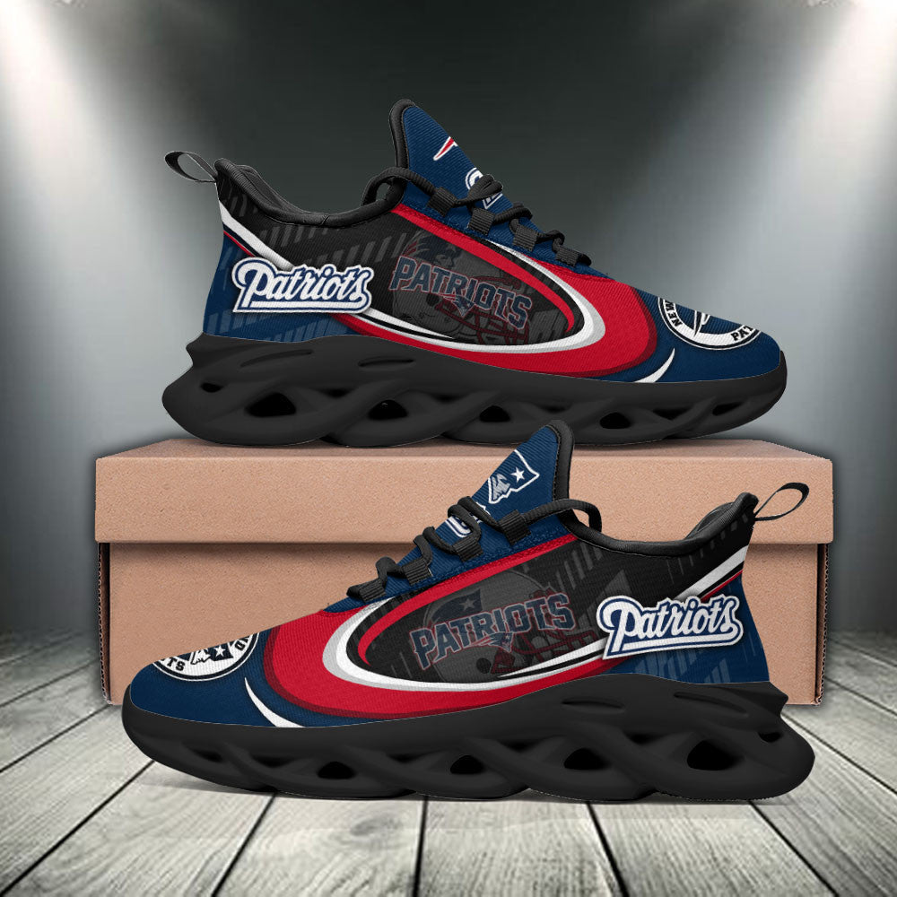 New England Patriots NFL Max Soul Shoes Sneakers for Men And Women – NFL Football Fan Shoes, Team Sneakers