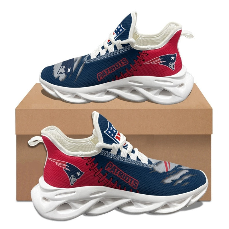 New England Patriots NFL Max Soul Shoes Sneakers for Men And Women – NFL Football Fan Shoes, Team Sneakers