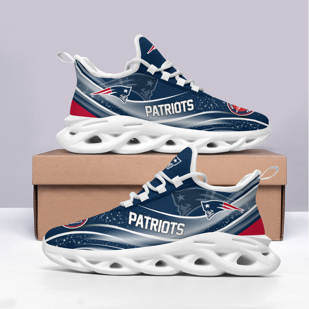 New England Patriots NFL Max Soul Shoes Sneakers for Men And Women – NFL Football Fan Shoes, Team Sneakers
