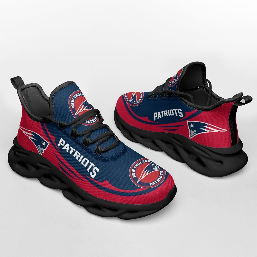 New England Patriots NFL Max Soul Shoes Sneakers for Men And Women – NFL Football Fan Shoes, Team Sneakers