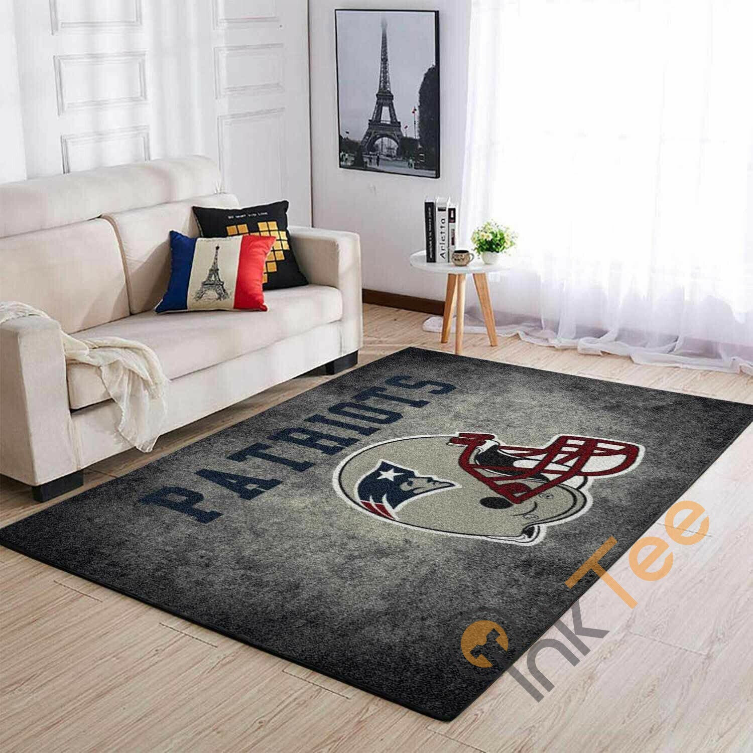 New England Patriots Rectangle Area Rug – Full Print Carpet For Living Room & Bedroom Home Decor