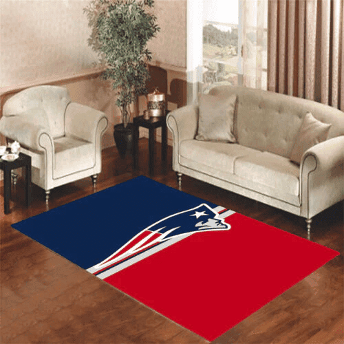 New England Patriots Rectangle Area Rug – Full Print Carpet For Living Room & Bedroom Home Decor