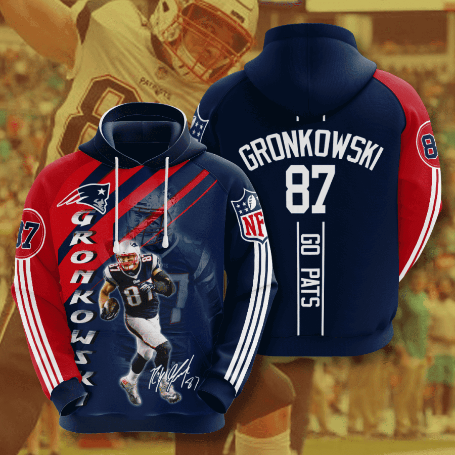 New England Patriots Rob Gronkowski 3D All Over Print Hoodie & Zip Hoodie