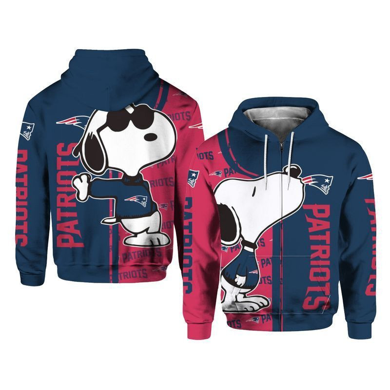 New England Patriots Snoopy Lover 3D All Over Print Hoodie & Zip Hoodie