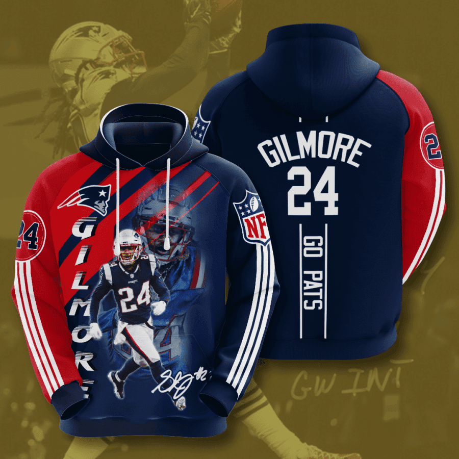 New England Patriots Stephon Gilmore 3D All Over Print Hoodie & Zip Hoodie