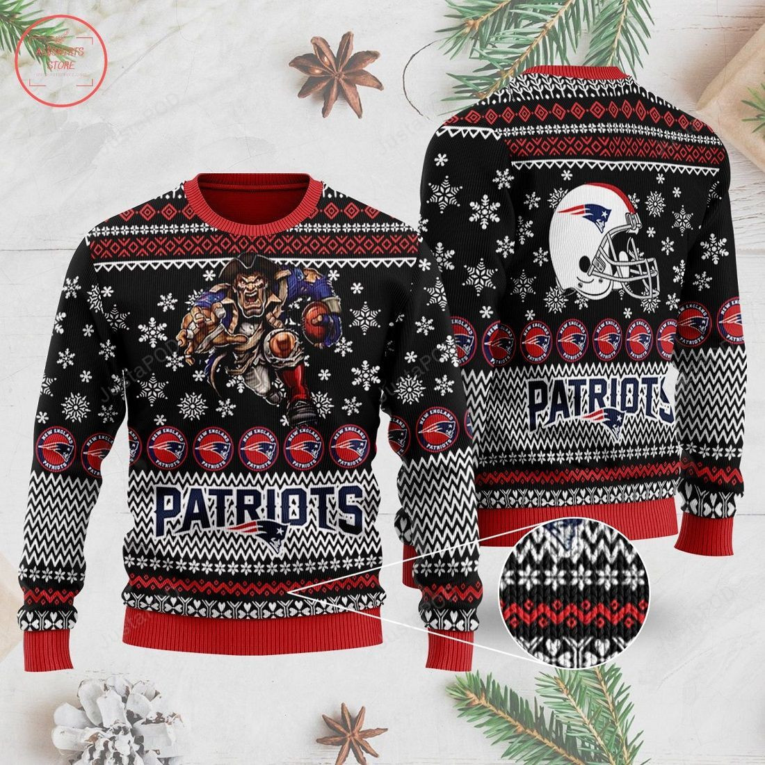 New England Patriots Ugly Christmas Sweater, Perfect Holiday Gift
