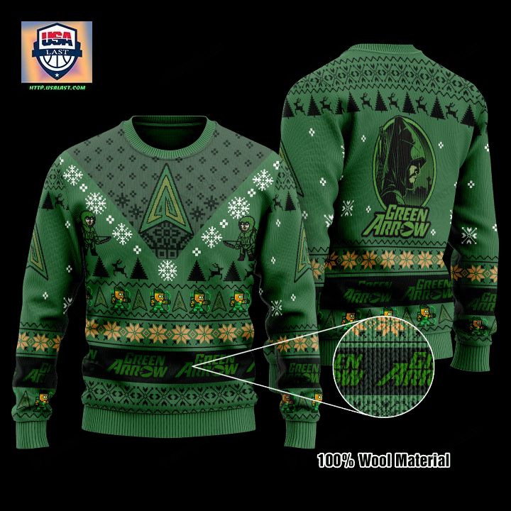 New Green Arrow Dc Comics Sweater