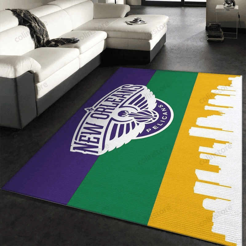 New Orleans Pelicans 1 3D Rectangle Area Rug – Full Print Carpet For Living Room & Bedroom Home Decor