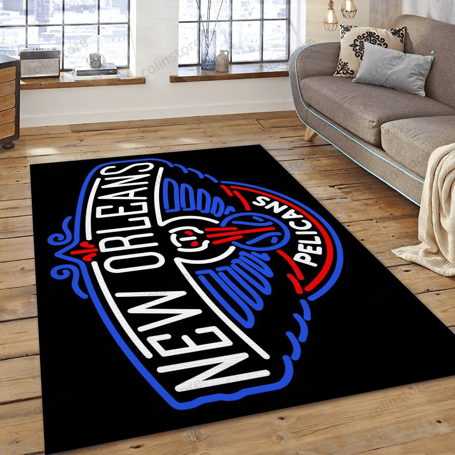 New Orleans Pelicans 3D Rectangle Area Rug – Full Print Carpet For Living Room & Bedroom Home Decor