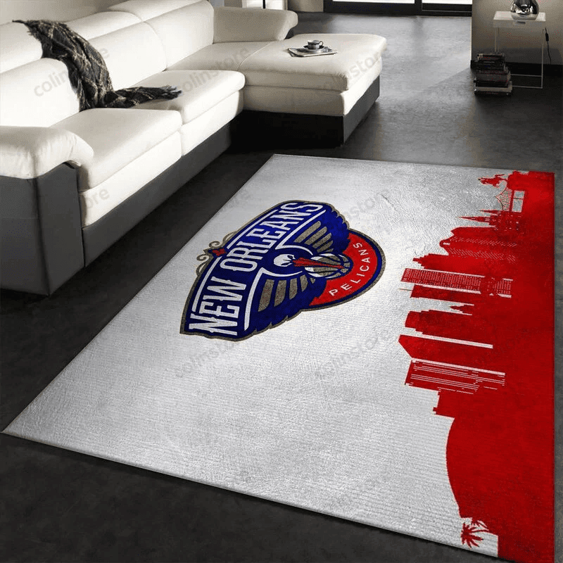 New Orleans Pelicans 4 3D Rectangle Area Rug – Full Print Carpet For Living Room & Bedroom Home Decor