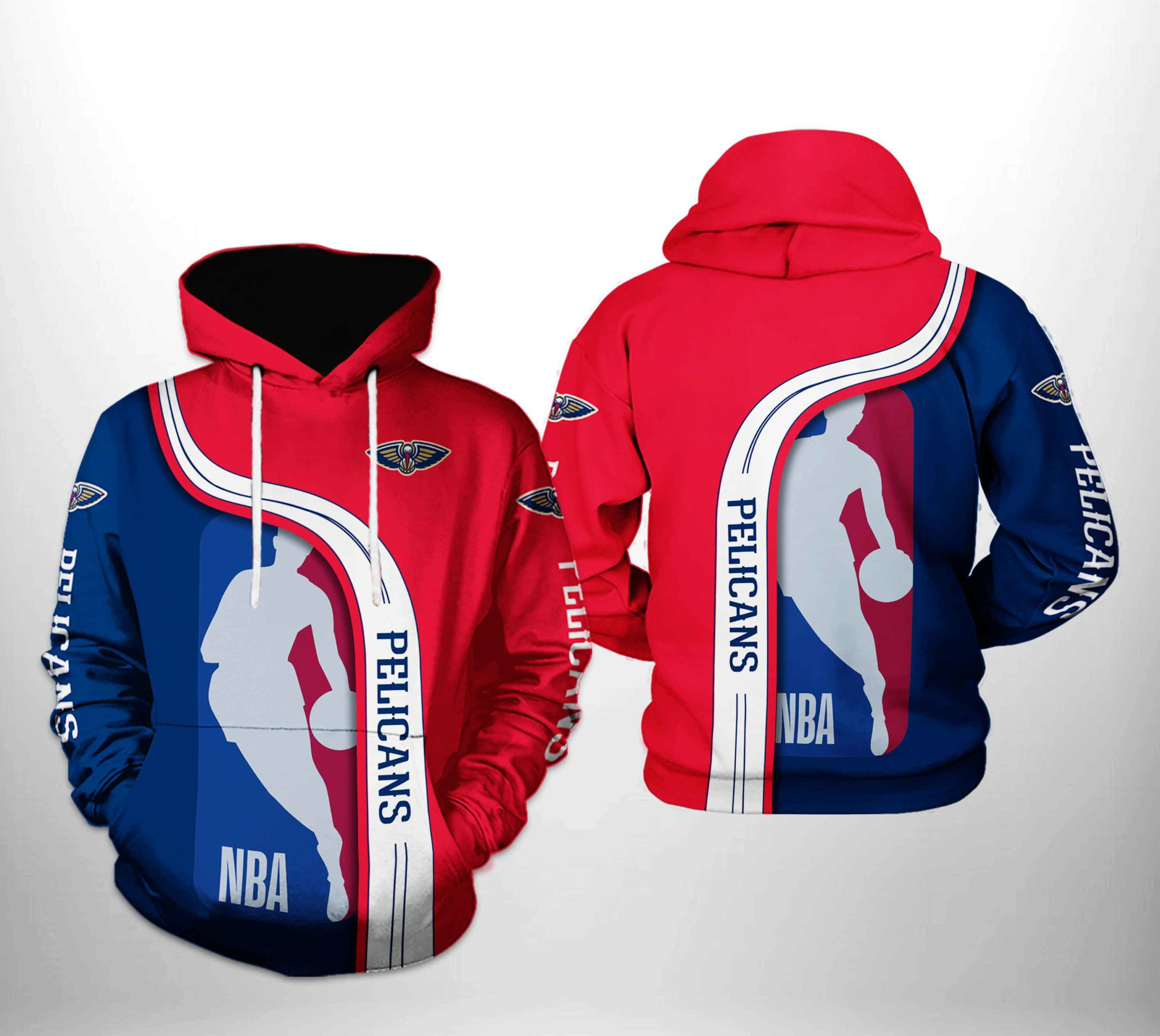 New Orleans Pelicans NBA Team 3D All Over Print Hoodie & Zip Hoodie