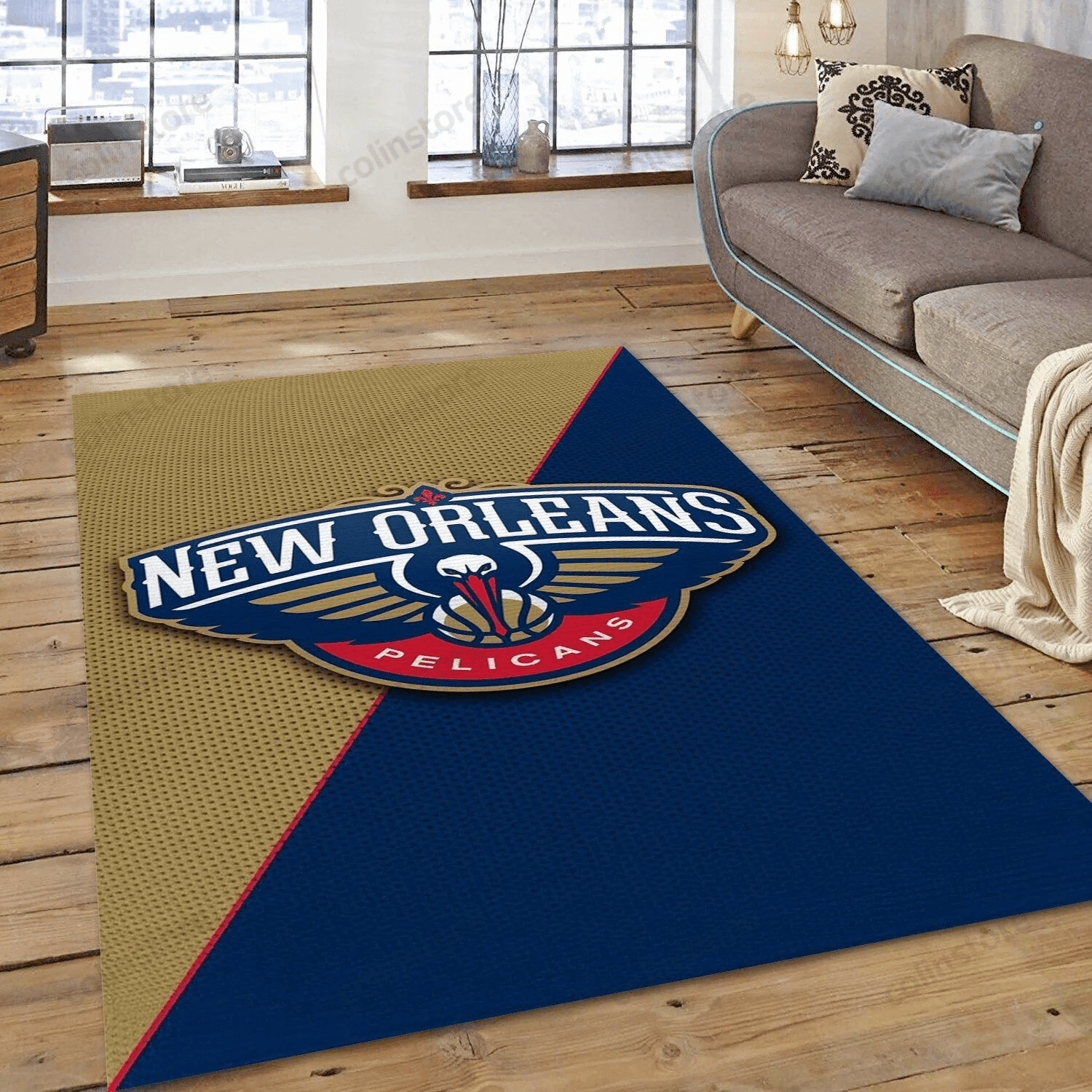 New Orleans Pelicans Team 3D Rectangle Area Rug – Full Print Carpet For Living Room & Bedroom Home Decor