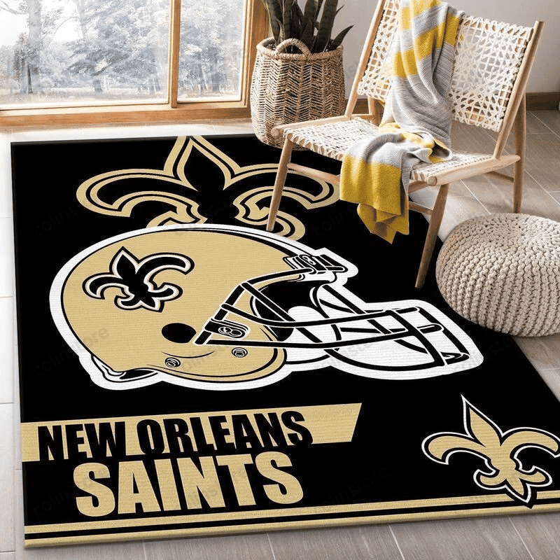 New Orleans Saints 15 3D Rectangle Area Rug – Full Print Carpet For Living Room & Bedroom Home Decor