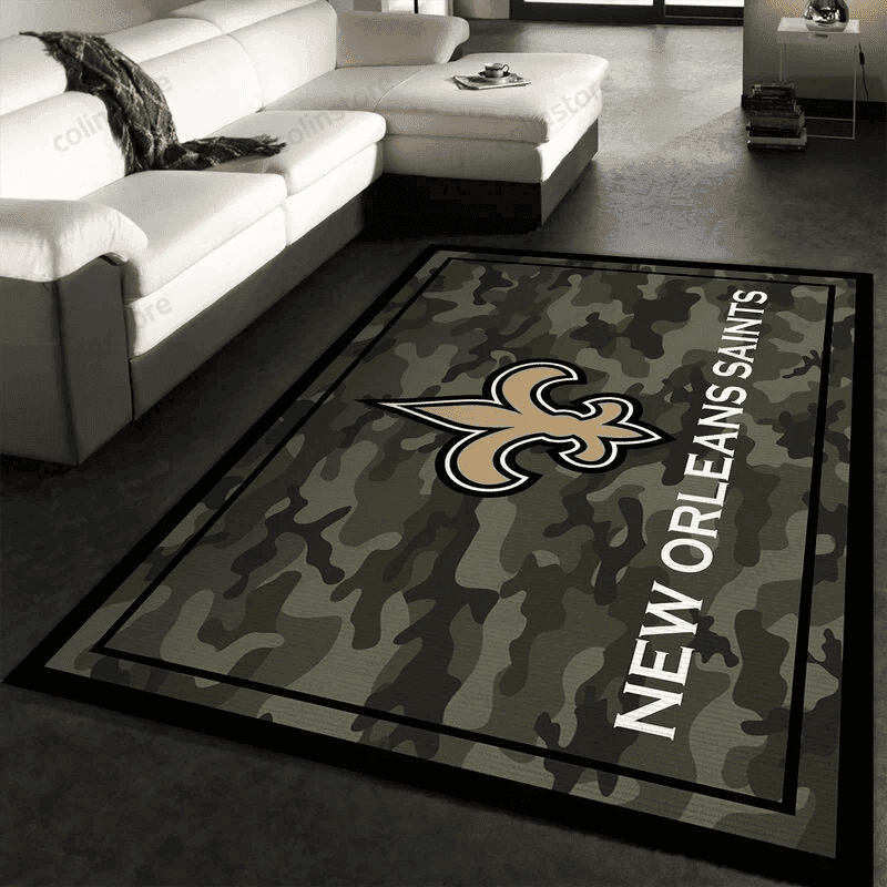 New Orleans Saints 17 3D Rectangle Area Rug – Full Print Carpet For Living Room & Bedroom Home Decor